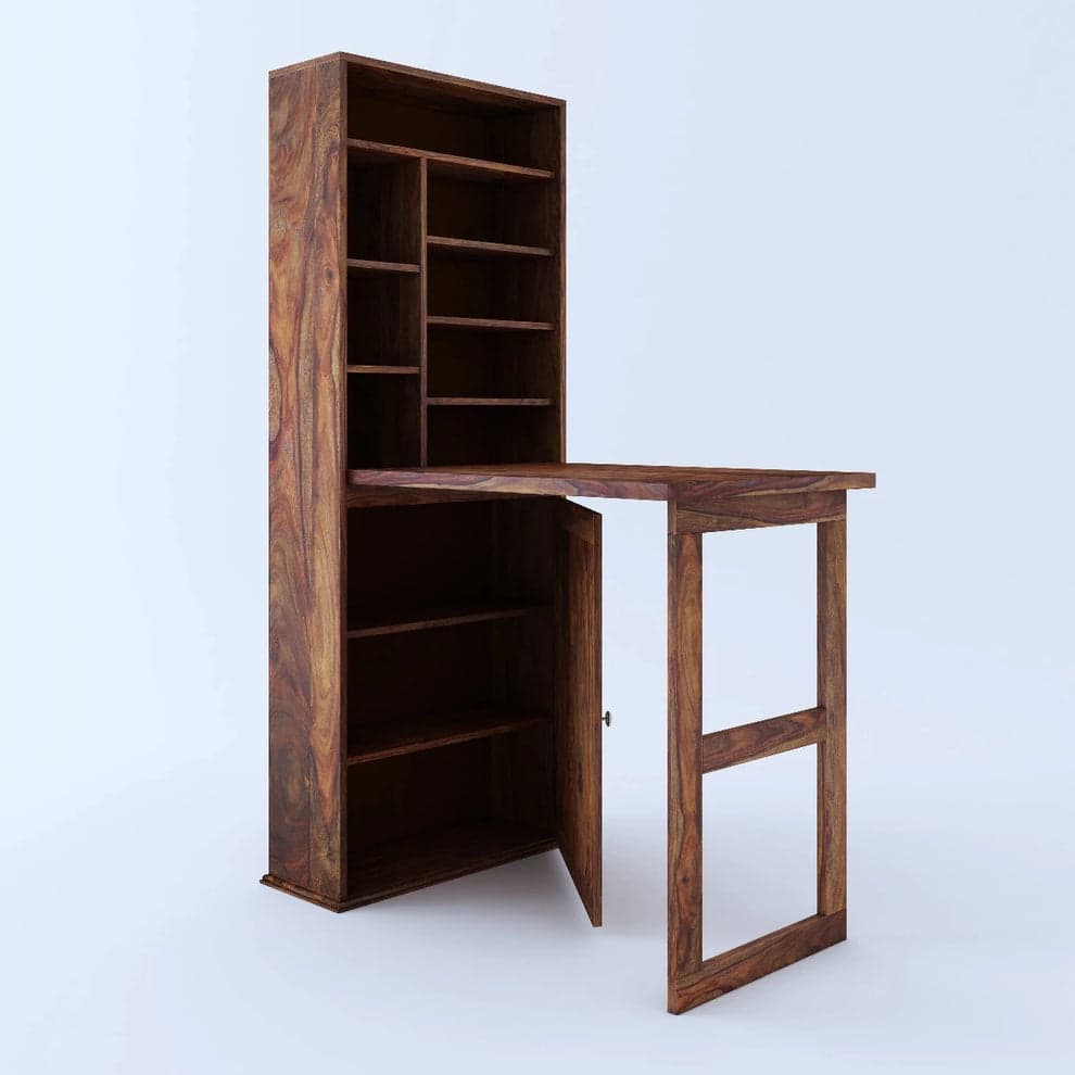 Adore Folding Study cum Bookshelf Solid Wood 