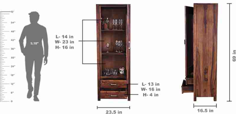 Adore Rosewood Crockery Cabinet 