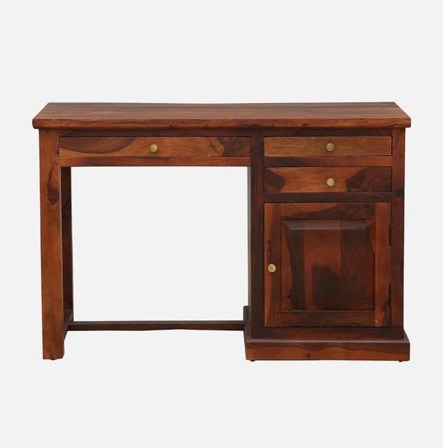 Adore Soild Sheesham Wood Study table with drawers and storage cabinet