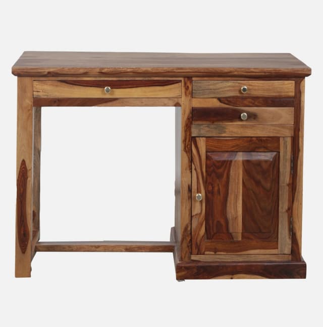 Adore Soild Sheesham Wood Study table with drawers and storage cabinet