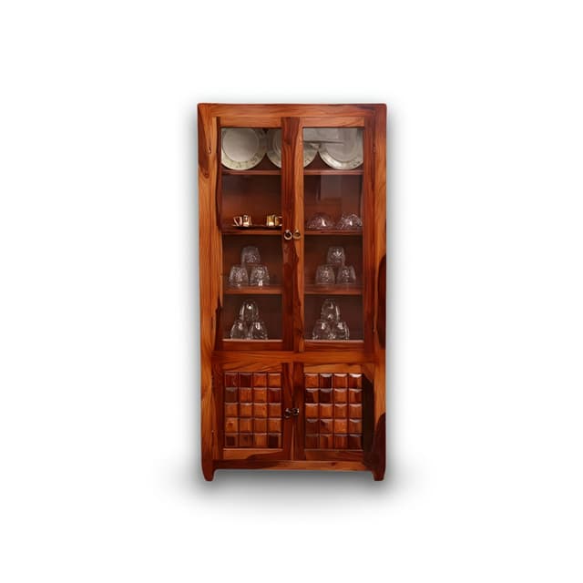 Partha Woodraw Solid Rosewood Crockery Cabinet 