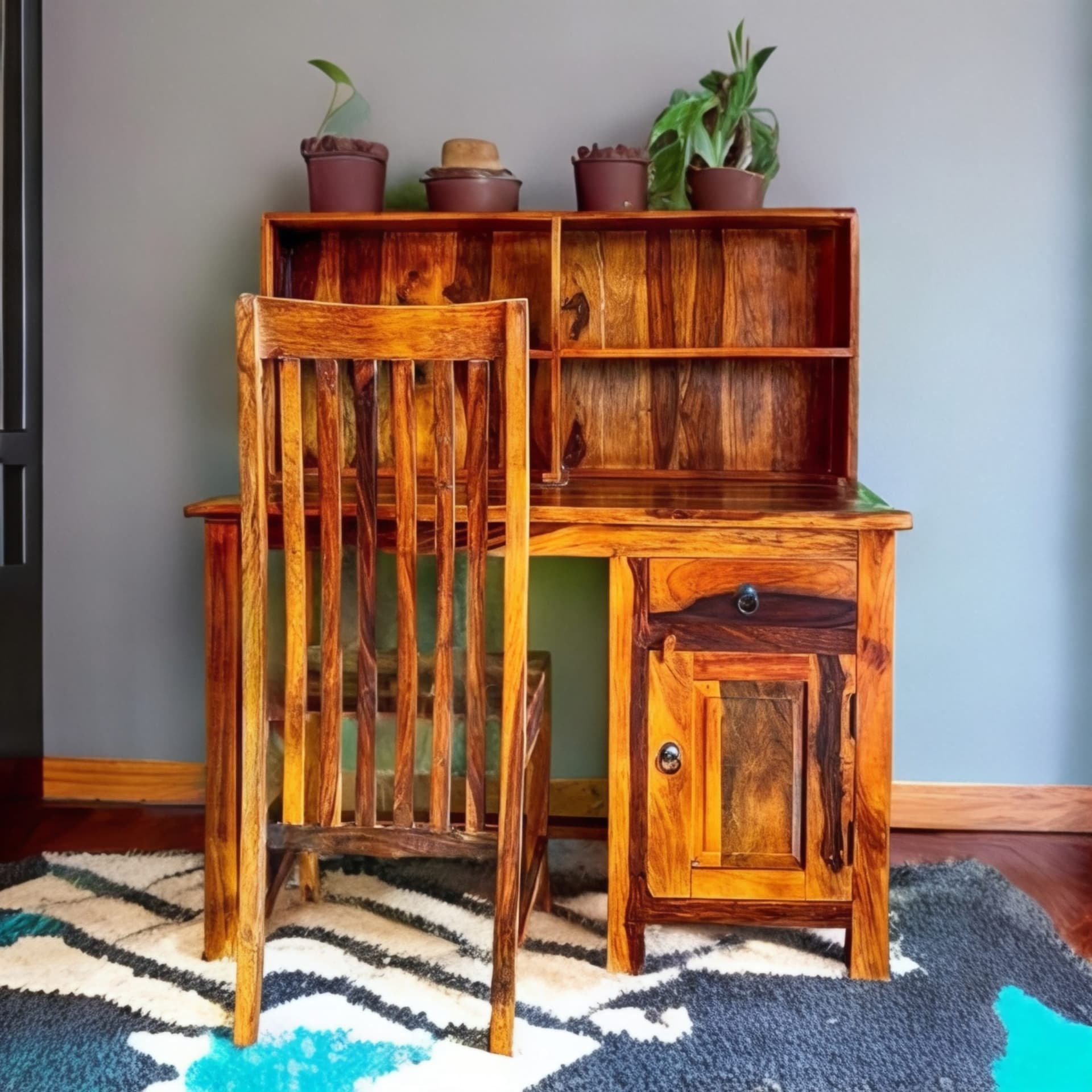 Adore Study Table With Bookshelf 