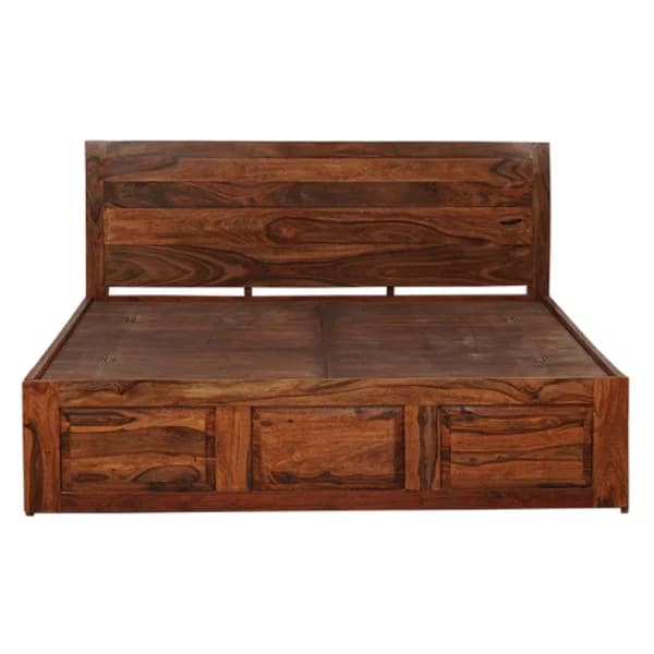 Adore Adhir Solid Sheesham Wood King Size Front Trolley bed 
