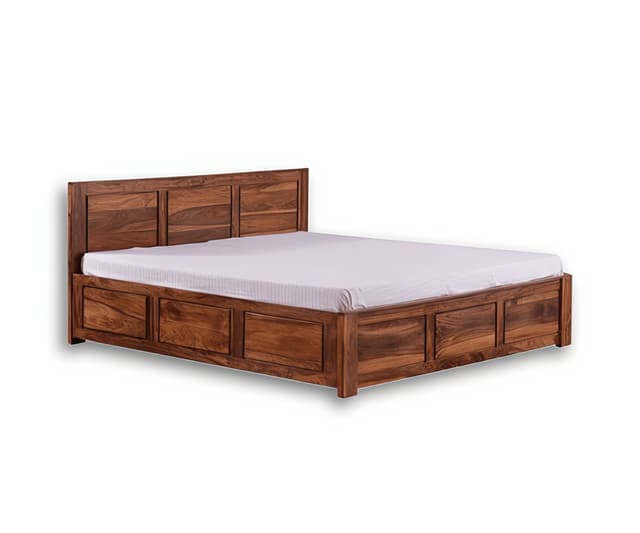 Adore Solid Rosewood King Size Box Storage Bed 