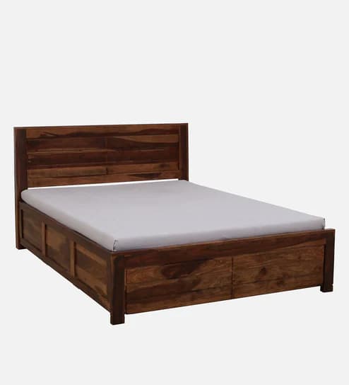 Adore Solid Wood Queen Size Bed With Box Storage 