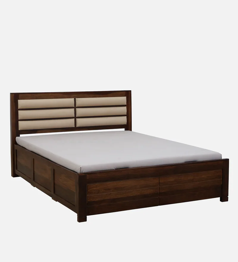 Adore Mehul Box Storage Bed Solid Wood Queen Size 