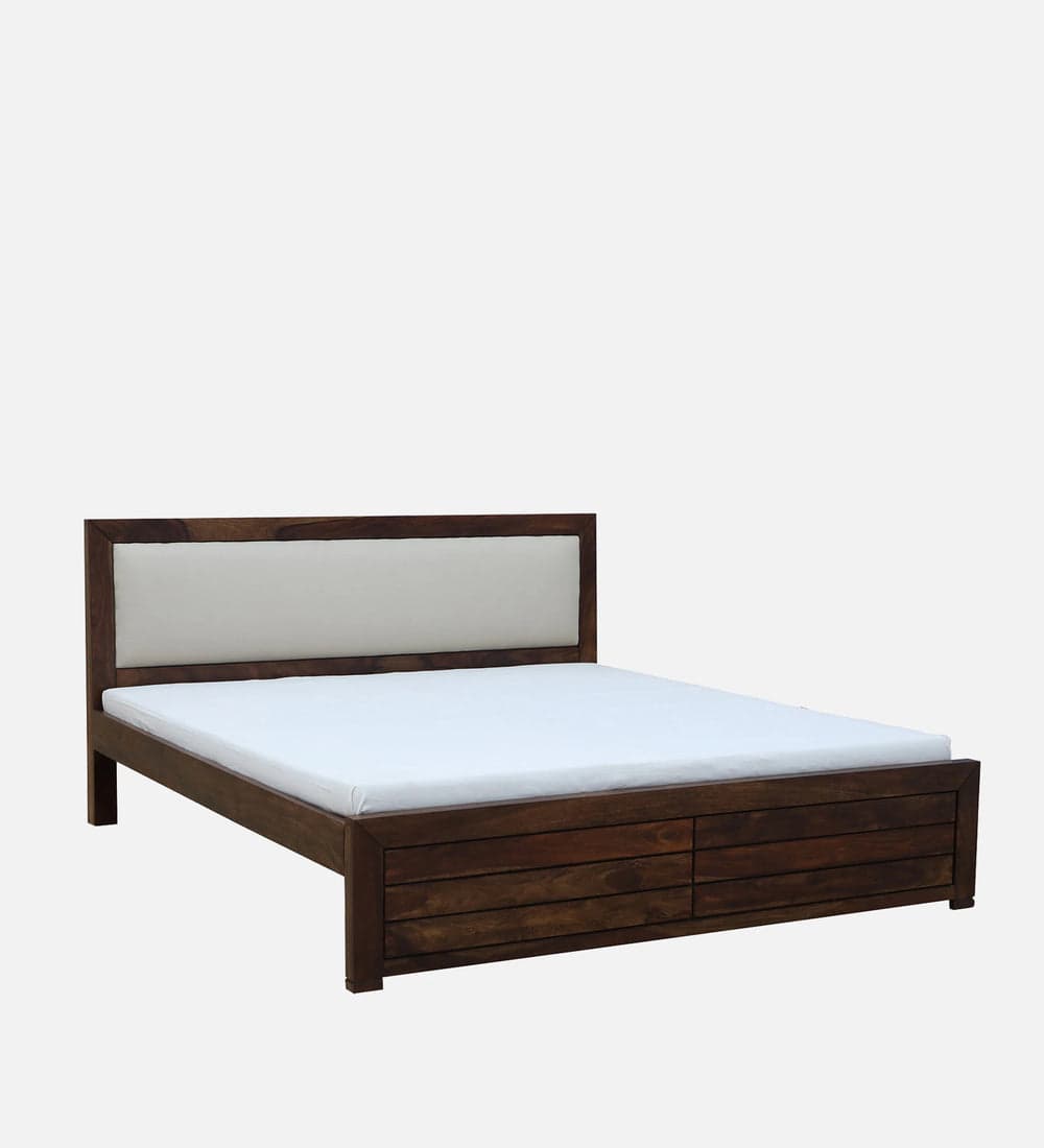 Adore Solid Wood Cushion Non Storage Bed 