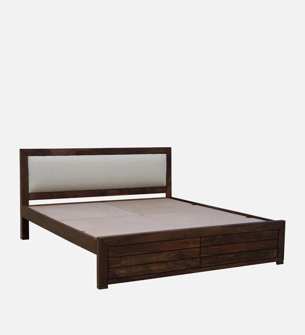 Adore Solid Wood Cushion Non Storage Bed 