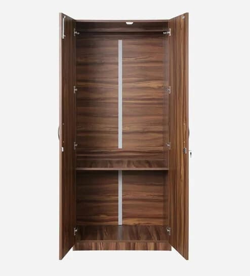 Adore 2 Door Wardrobe with Single Shelf in Rosehoney finish