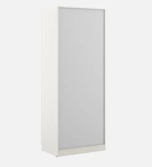 Adore 2 Door Wardrobe with Big Drawer and 2 Shelves in Glossy white finish
