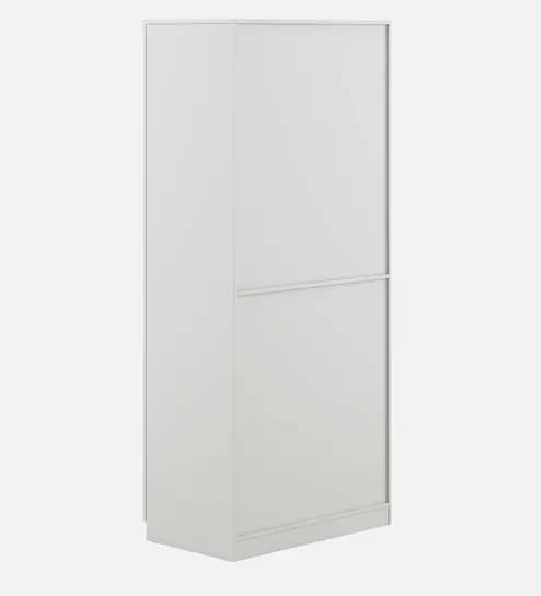 Adore 2 Door Wardrobe With Drawer and Single Shelf In Glossy white finish 