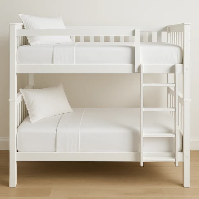 Adore Double Daker Bed in White Deco Finish