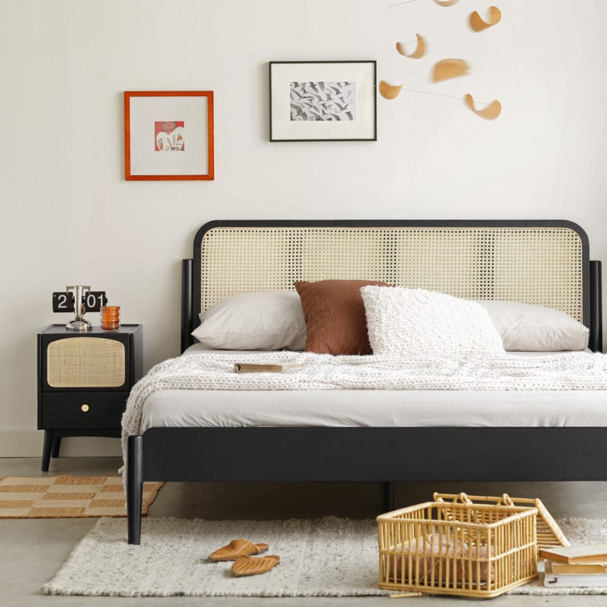 Adore Rossel Rattan Bed King Size Non Storage 
