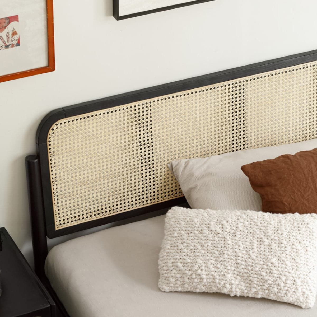 Adore Rossel Rattan Bed King Size Non Storage 
