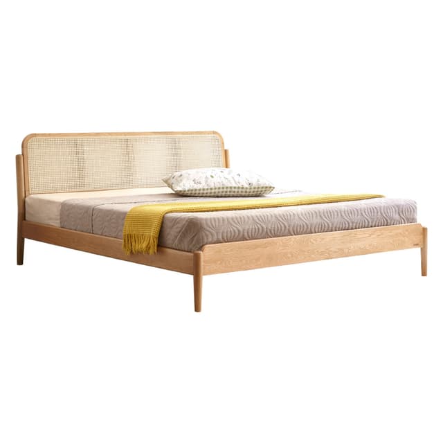 Adore Rossel Rattan Bed King Size Non Storage 