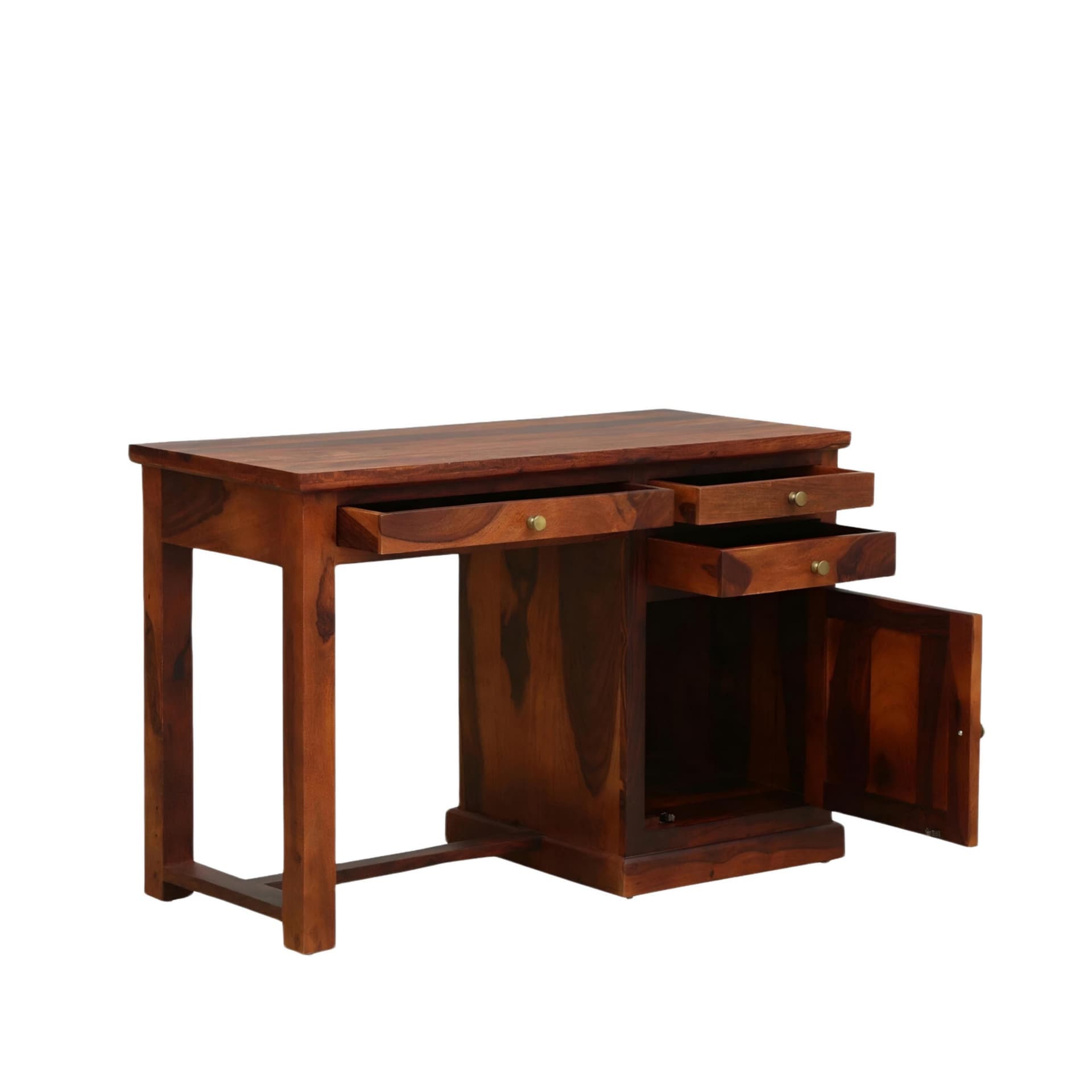 Adore Soild Sheesham Wood Study table with drawers and storage cabinet