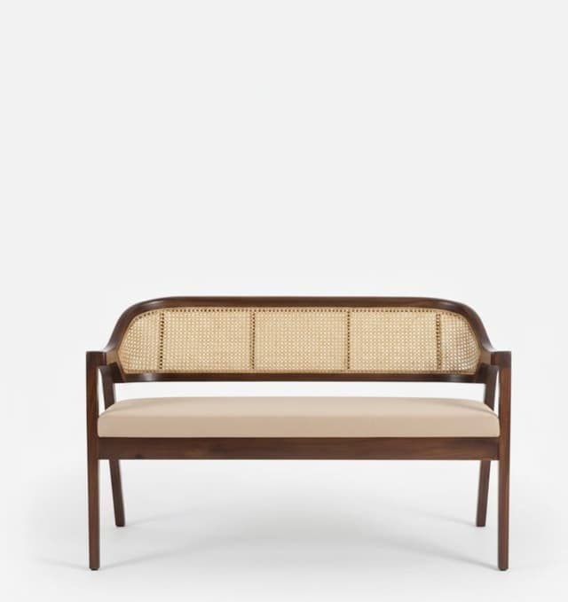 Adore Rattan 3 seater wooden sofa with Cushion Seat