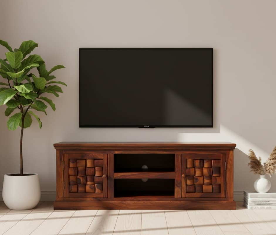 Adore Niwad Tv Cabinet in Solid Sheesham Wood 