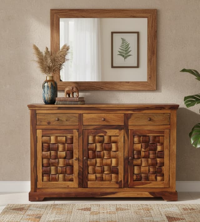 Adore Niwad Sideboard in Solid Sheesham Wood 