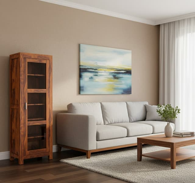 Adore Crockery Cabinet in Solid Sheesham Wood 