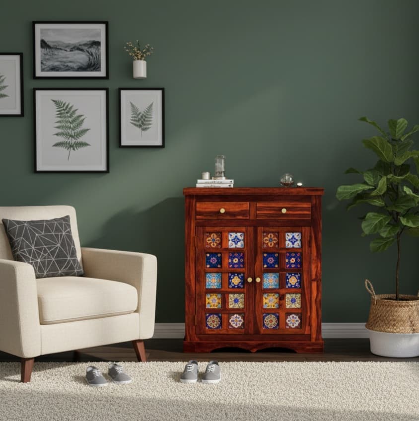 Adore 2 Door Ceramica Shoe Rack