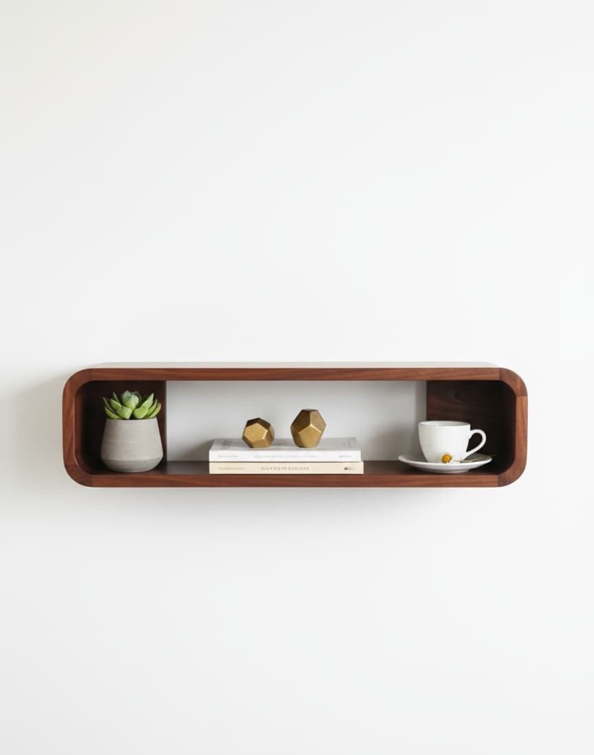 Adore Modern Wall Shelf | Organiser | Round Edge