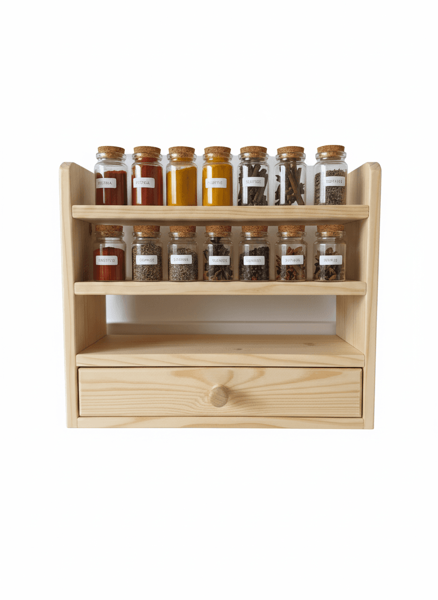 Adore Kitchen Spice Organiser with Singel Drawer Storage | Spice rack 