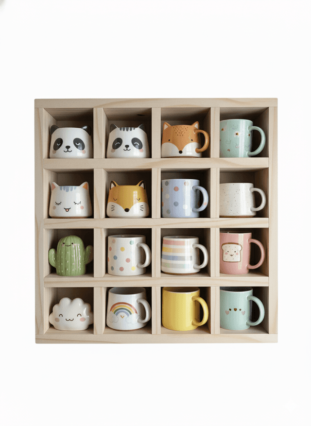 Adore Coffee Mug Organiser With 16 Compartments | Kitchen Organiser