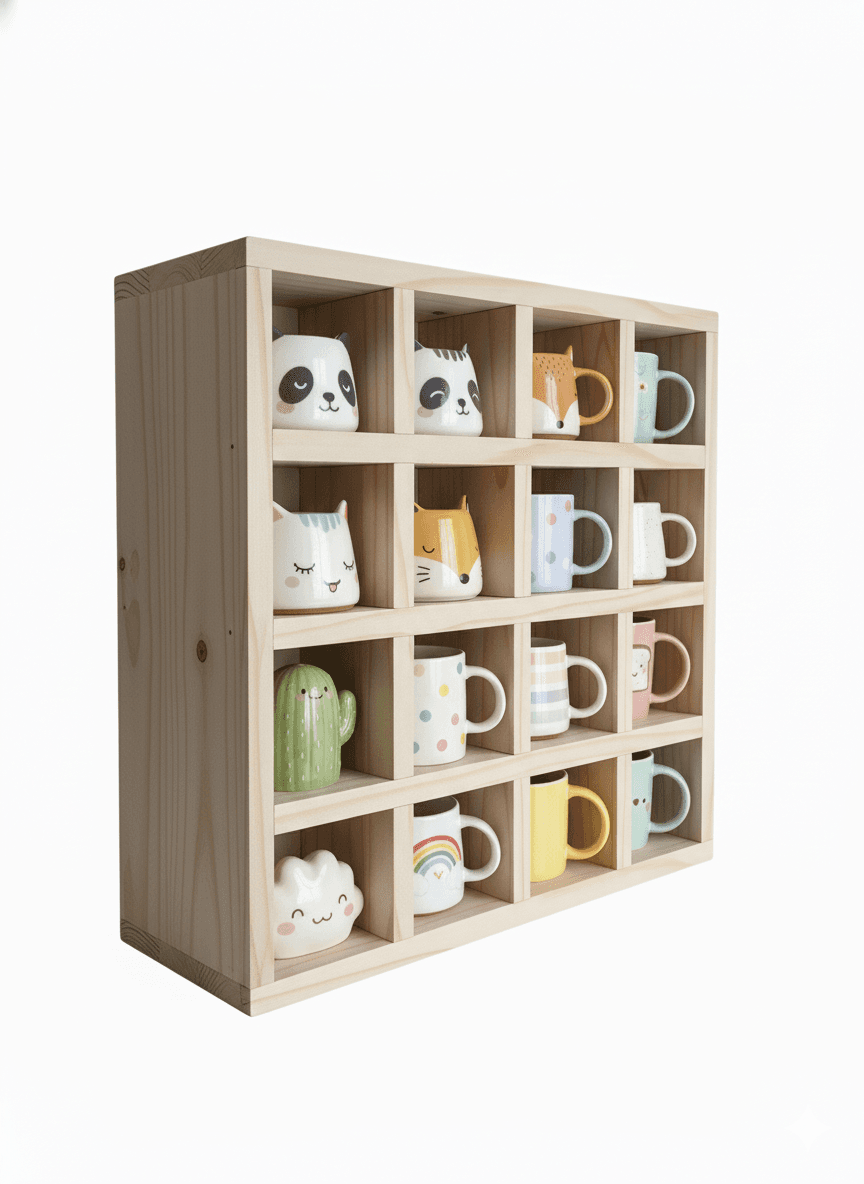 Adore Coffee Mug Organiser With 16 Compartments | Kitchen Organiser