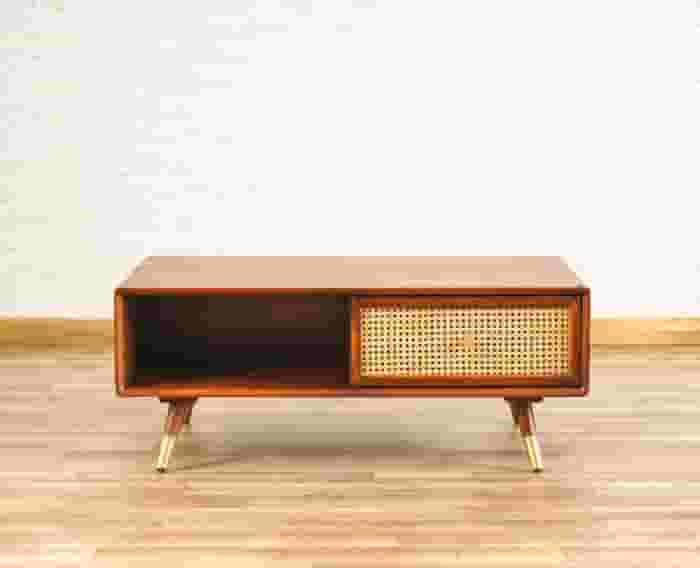 Adore Coffee Table in Mango Wood And Rattan Adore Coffee Table in Mango Wood And Rattan