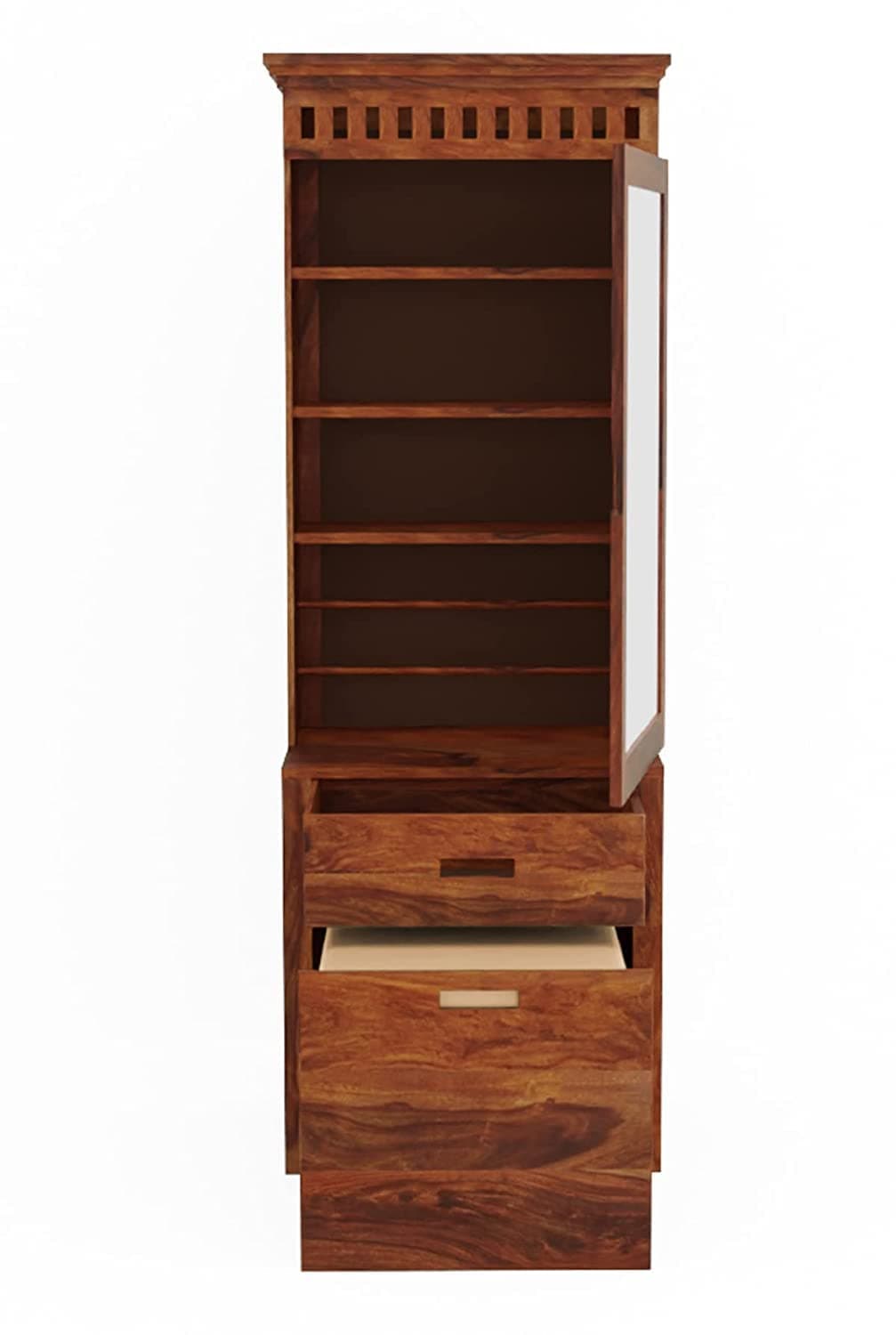 Adore Dressing Table With Cushion Stool and Storage in Solid Sheesham Wood Adore Dressing Table With Cushion Stool and Storage in Solid Sheesham Wood