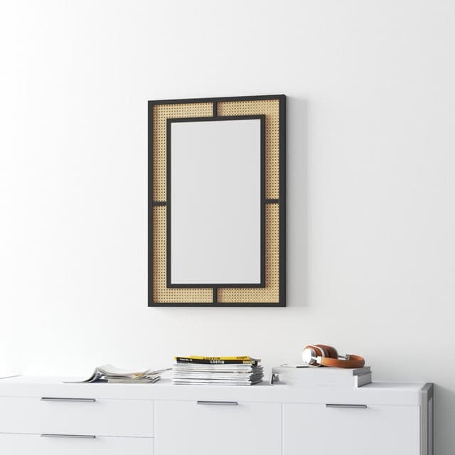 Adore Diva Mirror Frame in Solid Wood & Rattan Mesh Adore Diva Mirror Frame in Solid Wood & Rattan Mesh
