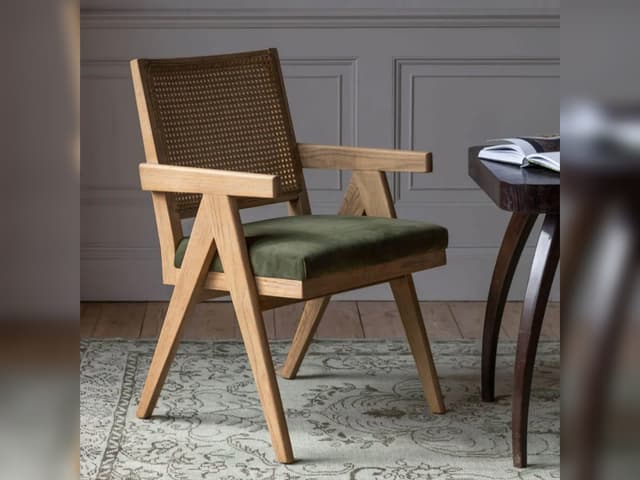 Adore Rattan Chair with Cushion Seat Natural Finish Adore Rattan Chair with Cushion Seat Natural Finish
