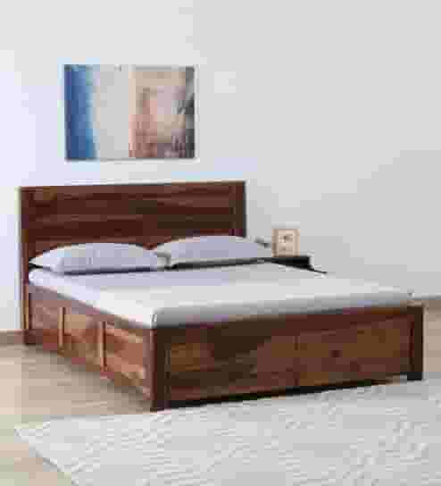 Adore Solid Wood Queen Size Bed With Box Storage Adore Solid Wood Queen Size Bed With Box Storage