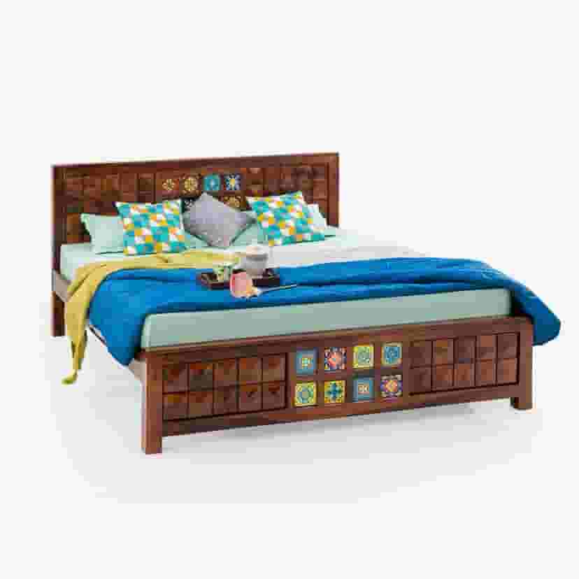 Adore Wooden Diamond Ceramic Non Storage Bed Adore Wooden Diamond Ceramic Non Storage Bed