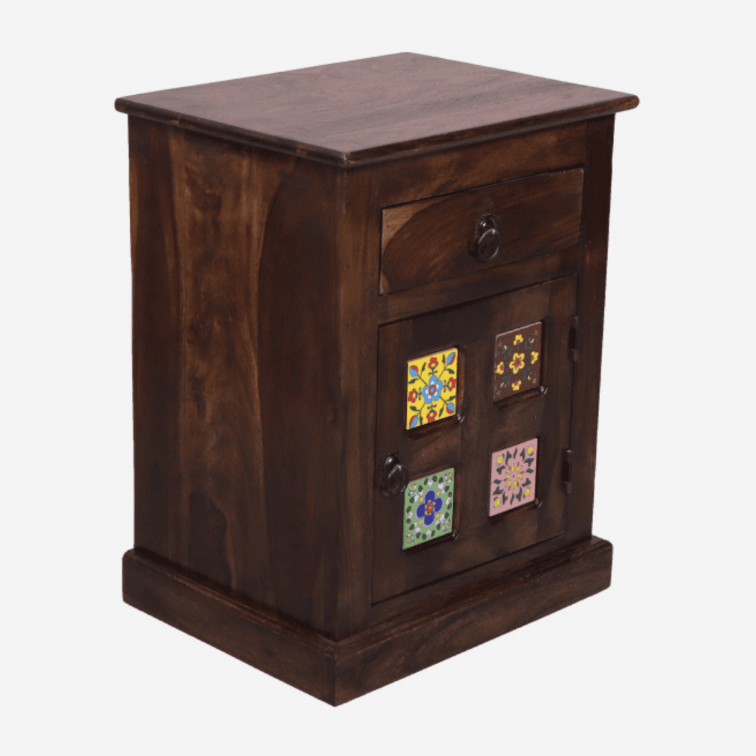 Adore Cermica Bedside Table in Solid Sheesham Wood Adore Cermica Bedside Table in Solid Sheesham Wood
