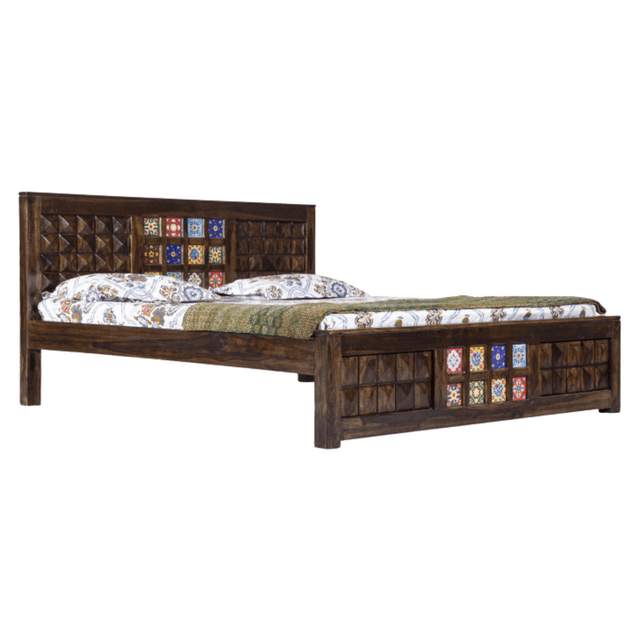 Adore Wooden Diamond Ceramic Non Storage Bed Adore Wooden Diamond Ceramic Non Storage Bed