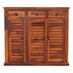 Adore Shoe Cabinet with 3 Drawers and 3 Doors Solid Sheesham Wood Adore Shoe Cabinet with 3 Drawers and 3 Doors Solid Sheesham Wood