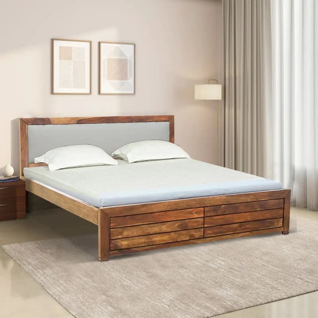 Adore Solid Wood Cushion Non Storage Bed Adore Solid Wood Cushion Non Storage Bed